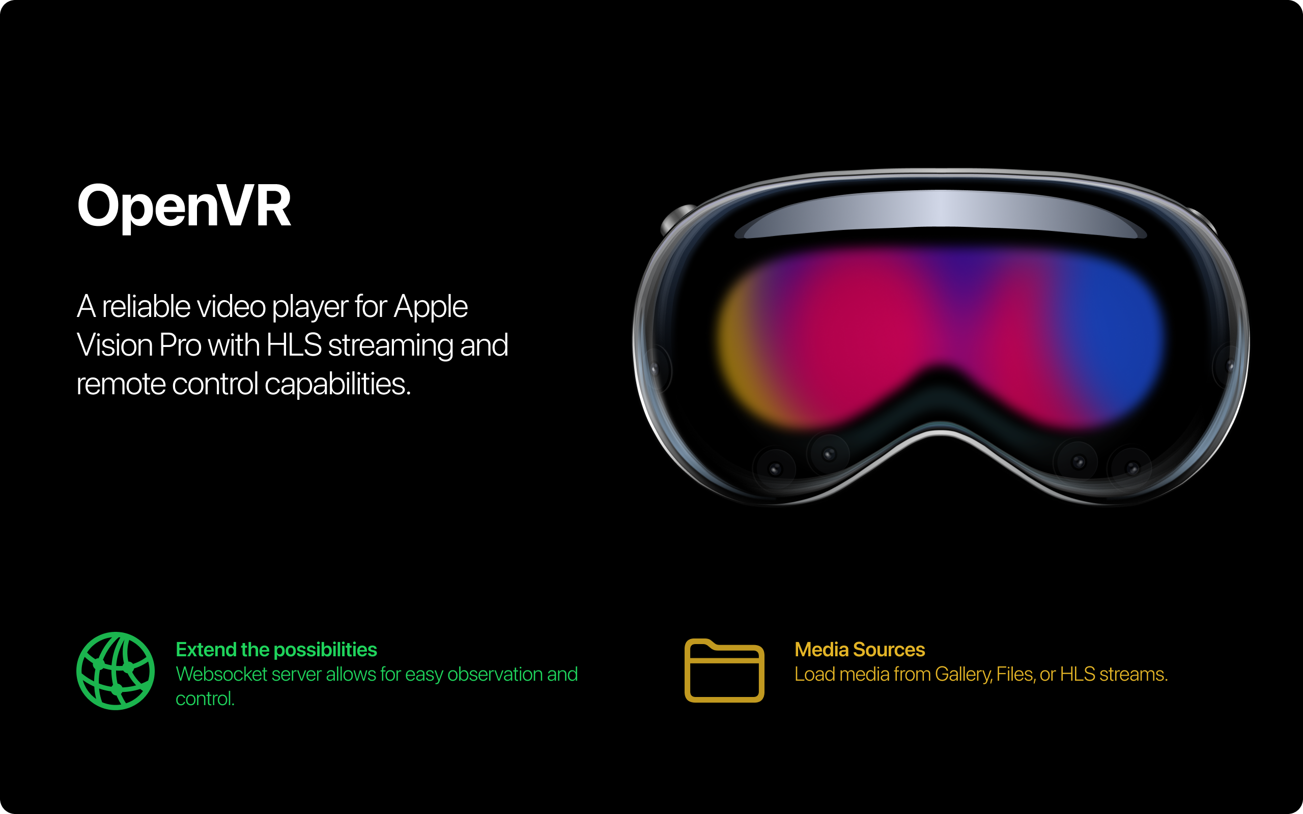 OpenVR visionOS app marketing image